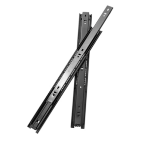 Full Extension Telescopic Slides Regular (45kgs), Black, Anti Rust Coating