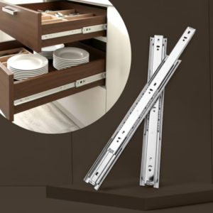 Full Extension Telescopic Slides Regular (45kgs), Zinc Plated, Anti Rust Coating